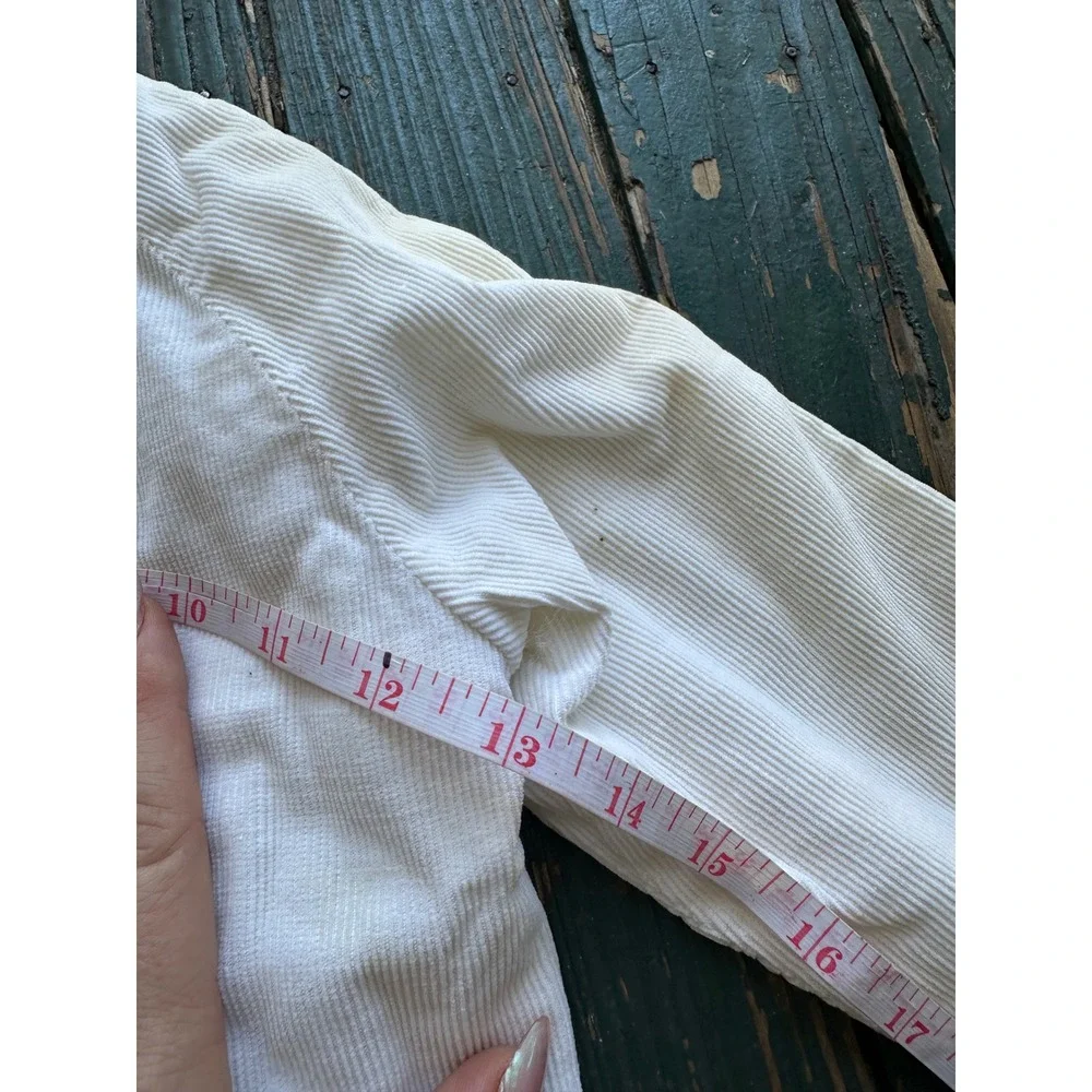Vintage White Corduroy 2pc Set Jacket and Overalls Kids Toddler Heirloom Style
